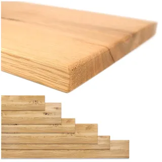 1x Regalbrett EICHE Regalboden Wandregal, Küchenablage, Fensterbank, Schweberegal Massivholz viele Maße Einlegeboden Rustikal Wandboard schwebend Halterung Bücher Dekoration (25cm Tiefe, 80cm Breite)