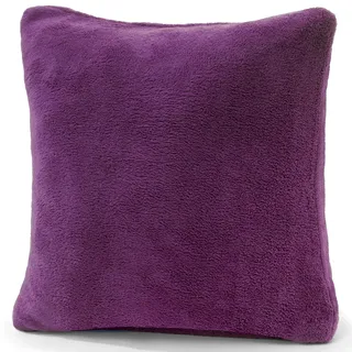 CelinaTex Xanio Dekokissen mit Innenkissen 80 x 80 cm lila Coral-Fleece Sofakissen Mikrofaser Kuschelkissen