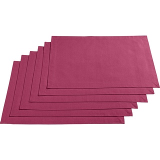 REDBEST Platzset Tischset "Seattle" 6er-Pack, (6-St), Baumwolle Uni lila