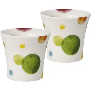 GOEBEL Eierbecher Set Colori Mix bunt, B:6,5cm H:6cm, Porzellan, Eierbecher