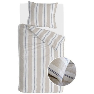 Bettwäsche Bettwäsche Remade Nautic Stripes Sand - 155x220 cm, Walra, Baumolle, 2 teilig, Bettbezug Kopfkissenbezug Set kuschelig weich hochwertig