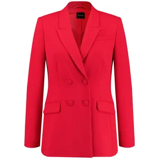 Taifun Damen Doppelreihiger Blazer Langarm, geknöpfte Armschlitze unifarben Digital Red 42 - 42