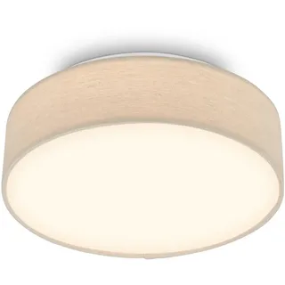 B.K.Licht Briloner LED Deckenlampe 1 Rund 30 x 10,5 cm beige