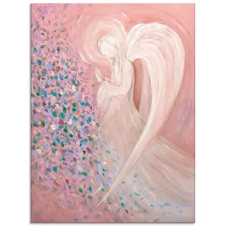 Glasbild ARTLAND "Engelbild - pastell", pink (farbe bild(er): pink), B:45cm H:60cm, Bilder, in verschiedenen Größen