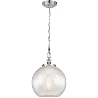 Elstead Lighting Hängeleuchte Tabby, Edelstahl, Metall, Glas, Kugel,Kugel, 53.3 cm, RoHS, Lampen & Leuchten, Innenbeleuchtung, Leuchten nach Räumen, Esstischlampen