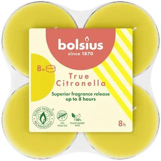 Bolsius Maxi-Lichte Citronella 8 St. gelb