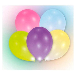 amscan® Luftballons LED bunt, 5 St.
