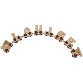 Fun World Toys® Personalisierte Holzbuchstaben mit Zug, 6 Buchstaben, Namenszug