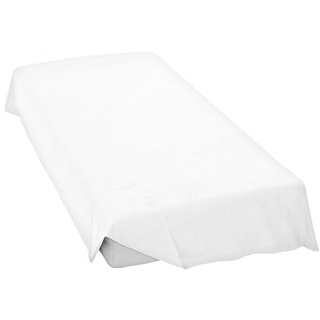 Bettlaken Biber, Cinderella, Biber, Gummizug: ohne, (1 Stück), in weicher Biber Qualität weiß 240 cm x 260 cm