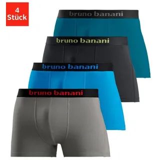 Bruno Banani Boxershorts bunt (Grau / Türkis / Schwarz / Petrol) L 4er Pack