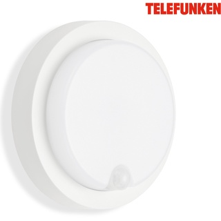 TELEFUNKEN LED Sensor Außenwandleuchte, Ø 17 cm, 12 W, Weiß