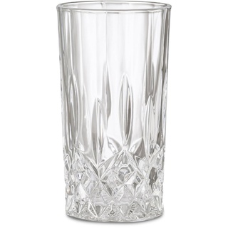 6er Set Fürstenhof Longdrinkglas Amalia 375 ml Glas Transparent Klar