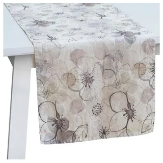PICHLER Tischläufer Tischläufer Waterblossom Natur 50 x 150 cm beige|braun