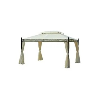 Outsunny Pavillon creme Metall B/H/L: ca. 300x280x400 cm