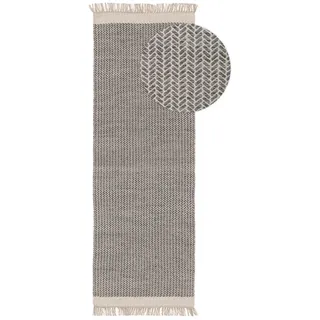 benuta pure Kim Wollteppich 80 x 250 cm Grau