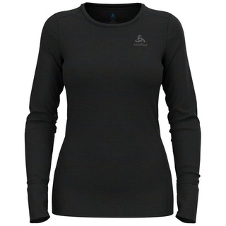 Odlo T-Shirt Damen Funktionsshirt NATURAL MERINO 200 (1-tlg) schwarz XL