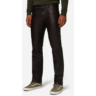 RICANO Lederhose No. 3 TR (Cow Waxy) Lederjeans aus hochwertigem Rind-Leder im 5-Pocket-Stil braun 32