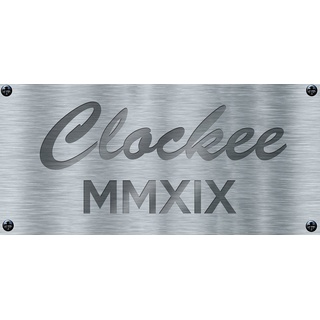 Clockee Tischuhr Designer Tischuhr Telefon schwarz aus Metall