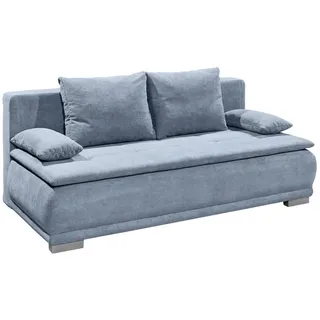 Black Red White Schlafsofa Stoff 2-Sitzer Blau