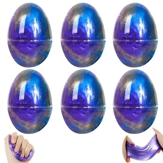 6 Stück Ostern Slime Egg Set, Galaxy Egg Slime Kit, nicht klebrig, Mess-Free und sicher für Mädchen - Ostern Spiele Geschenk Party Favors gefüllt Kindergeburtstag Party und Klassenzimmer Belohnung Set