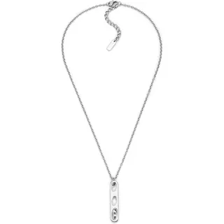 Diesel Kette OVAL D LOGO Edelstahl Silber