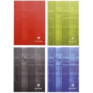 Clairefontaine Notizbuch A5 Hardcover 90g/qm 96 Blatt liniert farbig sortiert