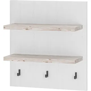 Home affaire Küchenregal Florenz, Wandboard in Pinie Weiß, Hängeregal, Wandregal, im Landhausstil, Breite 60 cm, 28 mm starker Ablageboden weiß
