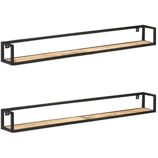 vidaXL Wandregal 160 x 0 x 0 cm Schwarz