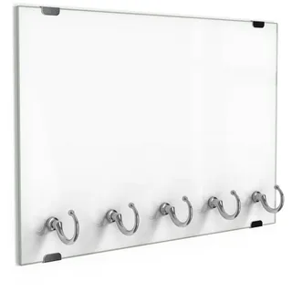 DEQORI Schlüsselbrett 'Unifarben - Weiß', (1 St), Schlüsselhalter Schlüssel Haken Schlüsselboard modern Schlüsselleiste weiß