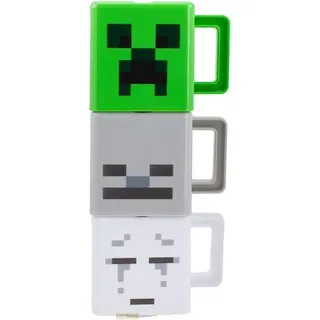 Paladone Products, Tasse, MINECRAFT - 3 Mug Empilable (250 ml, 3x)