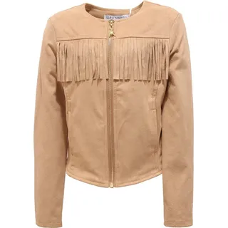5565R giacca bimba girl PATRIZIA PEPE giubbotto suede beige jacket - Beige