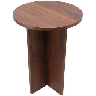 Jeanoko Kleiner Teetisch aus Massivem Holz, Kleiner Runder Tisch, Alter Tee-Farbiger Holz-Couchtisch für Wohnzimmer, Schlafzimmer Haus möbel