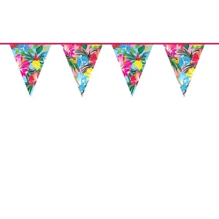 Folat Hawaii-Wimpelkette 10 m Blumen