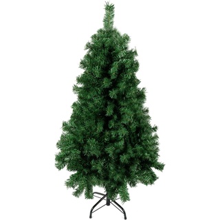 Künstlicher Weihnachtsbaum, 120cm/150cm/180cm/210cm, Künstlicher Weihnachtsbaum, schnelle Montage, Grüner PVC Weihnachtsbaum mit Metallständer, Weihnachtsdekoration (150cm)