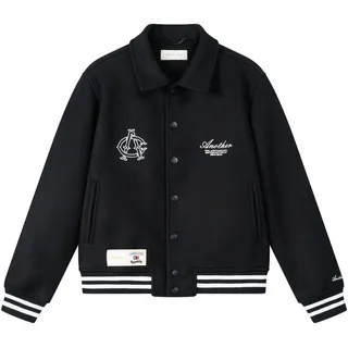 another cotton lab Collegejacke schwarz/weiß L