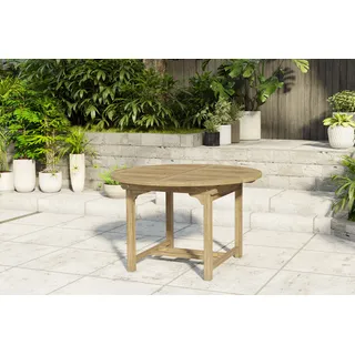 Outflexx Dallas Ausziehtisch 120/170 x 120 x 75 cm Beige