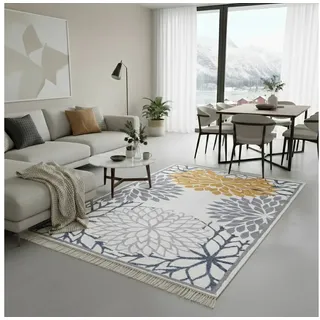 jimri Kelim Teppich 80 x 150 cm Blau/Gold