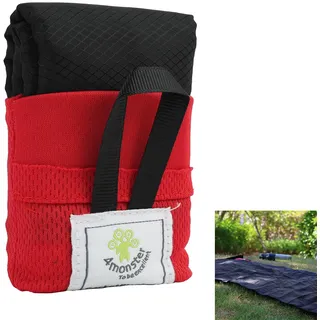 Vxiwscy Mini Picknickdecke Ultraleicht, Ultrathin Tragbare Stranddecke, Outdoor Decke für Strand, Picknick, Camping, Wandern, Wasserabweisend, Schnelltrocknend, 70 x 110 cm (Rot)