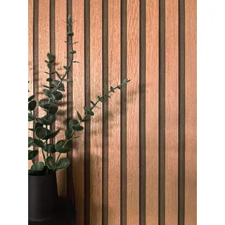 Newroom Vliestapete Bronze Paneele Holzoptik Tapete Wohnzimmer | Holzmaserung mit Relief-Fugen, vertikale Lamellenoptik, ansatzfrei, Strukturtapete Büro Flur, warmes Kupferbraun