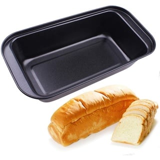 BSTCAR Kastenform Kuchen, Brotbackform Emaille Rechteck, Königskuchenform Mit Antihaftbeschichtung, Hochwertige Brotform In Schwarz