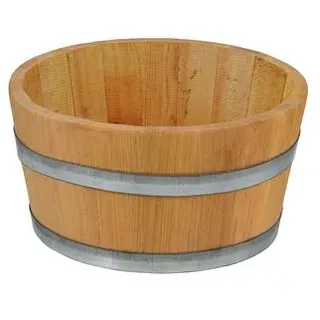 Küferei Kardos Holz-Weinfasskübel, rund, braun