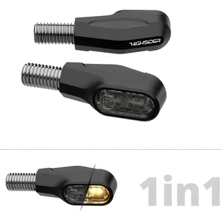 Highsider pro Ventura-X LED Blinker / Matt-Schwarz (Paar),