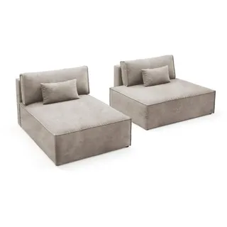 furnisell Ecksofa Textil 4-Sitzer Grün