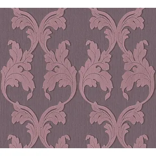 Architects Paper Textiltapete Tessuto, samtig, floral, Barock, gemustert, Tapete Barock Tapeten Wohnzimmer Schlafzimmer Küche modern Flur Design lila