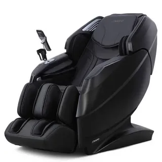 Naipo Massagesessel R50 Leder 3D 80 x 112 x 90 cm Schwarz/Weiß mit Wärmefunktion
