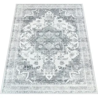 Paco Home Cambridge 462 Kurzflorteppich 60 x 100 cm Grau