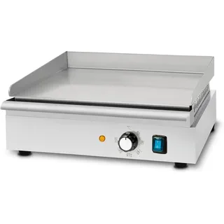 Vertes Grillplatte Bratplatte Plancha Grill Elektrisch 1700W aus Edelstahl Grillfläche Glatt 40x26cm, Thermostat, Temperatur 50-300°C