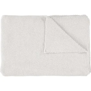 Nordic Knit Decke 130 x 170 cm weiß aus Bio-Baumwolle