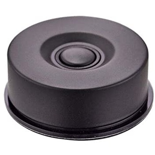 KÜCHENKOMPANE – magnetischer Messerhalter aus Edelstahl in schwarz | Magnet mit Saugnapf, ohne bohren |ideal für Kochmesser, Küchenmesser & Chefmesser | 7cm Durchmesser | Designed in Germany