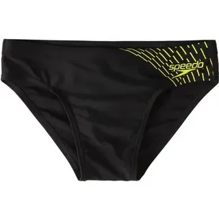 SPEEDO Badehose MEDLEY LOGO 7CM BRF AM BLK/GRN, Größe 8 in Schwarz MEDLEY BLACK/ATOMIC LIME